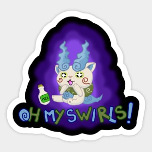 Oh Mah Swirls Sticker